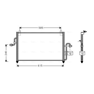 A/C-kondensor AVA COOLING DW5011