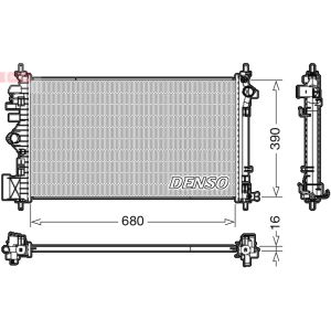 Radiador de motor DENSO DRM20111