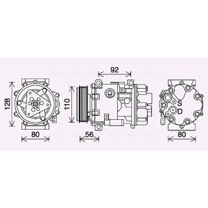 Compressor, ar condicionado AVA COOLING PEK415