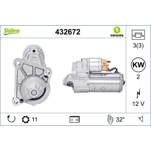 Motor de arranque VALEO 432672