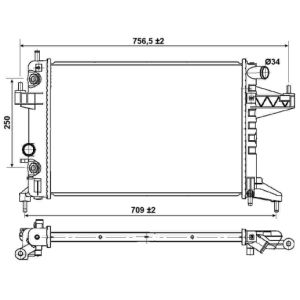 Radiador, refrigeración de motor NRF 53035