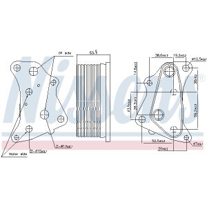 Enfriador de aceite, aceite de motor NISSENS 91202