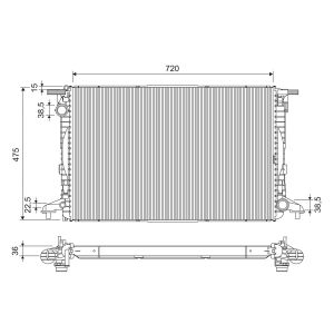 Radiateur moteur VALEO 701309