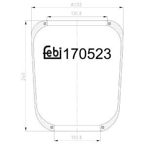 Soufflet à air, suspension pneumatique FEBI BILSTEIN 170523