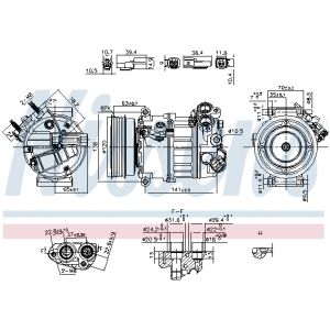 Compresseur de climatisation NISSENS 890593
