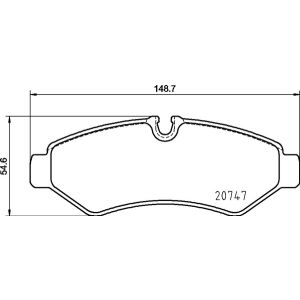 Remblokset, schijfrem BREMBO P 50 155