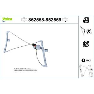 Regulador de janelas VALEO 852558