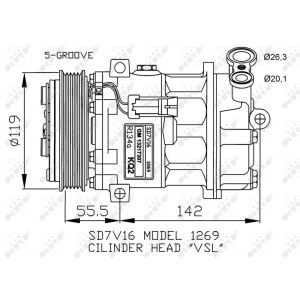Ilmastoinnin kompressori EASY FIT NRF 32818