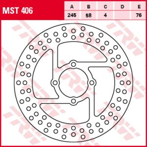 Jarrulevy TRW MST406, 1 Kappale