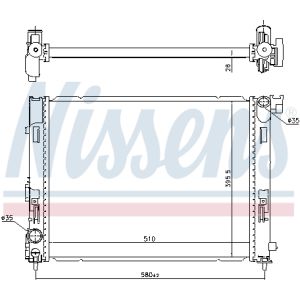 Kühler, Motorkühlung NISSENS 606725