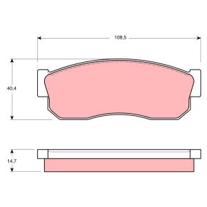 Set di pastiglie freno TRW GDB988, fronte