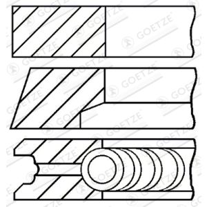 Jeu de segments de piston GOETZE 08-138800-00