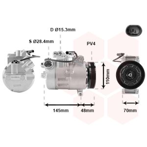 Compressor, ar condicionado VAN WEZEL 0600K317