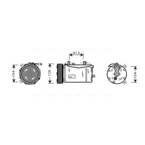 Compressor, ar condicionado AVA COOLING VNAK164