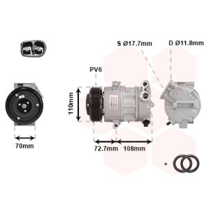 Compressor, ar condicionado VAN WEZEL 3700K419