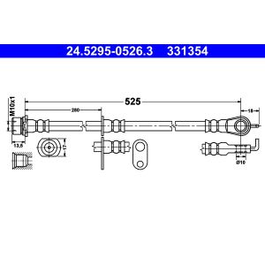 Bremsschlauch ATE 24.5295-0526.3