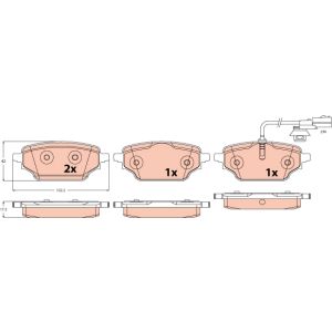 Bremsbelagsatz TRW GDB2592