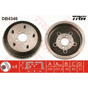 Remtrommel TRW DB4346