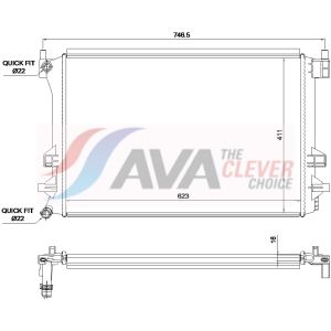 Arrefecedor do motor AVA COOLING VN2463