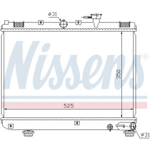 Radiatore, raffreddamento motore NISSENS 66624