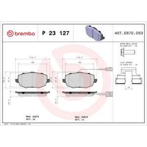 Levyjarrun jarrupalasarja BREMBO P 23 127