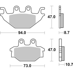 Bremsbelagsatz, ohne Straßenzulassung BREMBO 07GR5209