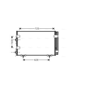 Condensador, sistema de ar condicionado AVA COOLING TO5288D AVA