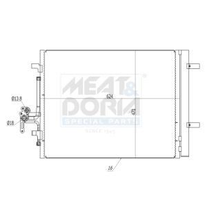 Condenseur (climatisation) MEAT & DORIA 991123