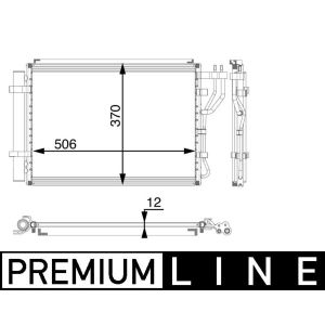 Condensador, ar condicionado BEHR MAHLE AC 58 000P