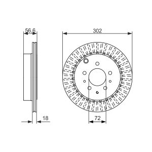Bremsscheibe BOSCH 0 986 479 757