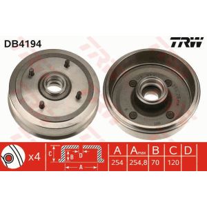 Bremstrommel TRW DB4194