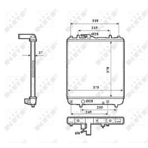 Radiatore, raffreddamento motore NRF 53825