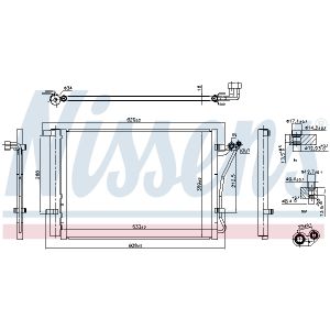 Lauhdutin, ilmastointilaite NISSENS 941144