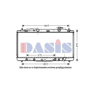 Radiador, arrefecimento do motor AKS DASIS 210209N