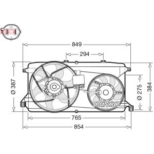 Ventilador, arrefecimento do motor DENSO DER10009