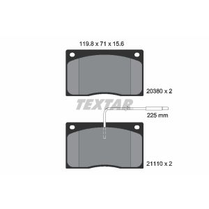 Set di pastiglie freno TEXTAR 2038002, fronte