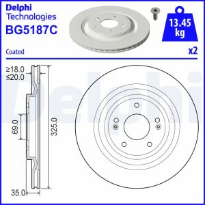 Remschijf DELPHI BG5187C