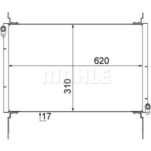 Condensador, aire acondicionado BEHR MAHLE AC 562 000S