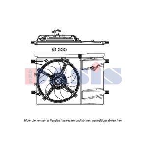 Ventilador, arrefecimento do motor AKS DASIS 088116N