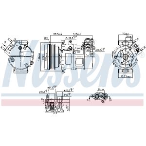 Compresor, aire acondicionado NISSENS NIS 890776