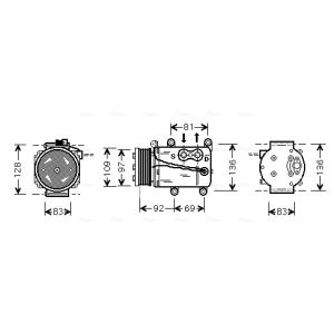 Compressor, ar condicionado AVA COOLING FDAK171