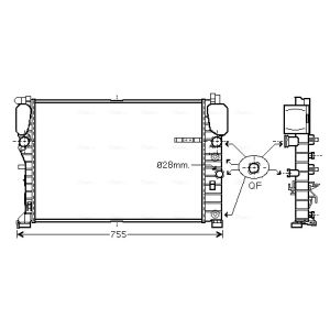 Radiador de motor AVA COOLING MSA2459