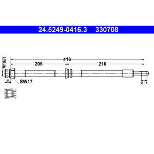 Bremsschlauch ATE 24.5249-0416.3