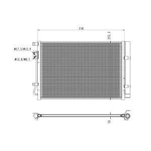 Condensator, airconditioning NRF 350492