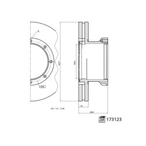 Disco de travão FEBI BILSTEIN 173123, 1 Peça