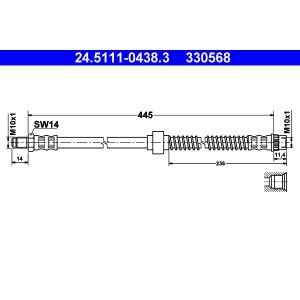 Bremsschlauch ATE 24.5111-0438.3