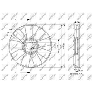 Ventilatorwiel, motorkoeling NRF 49865