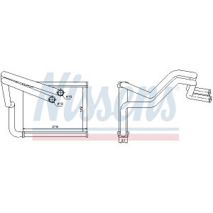 Lämmönvaihdin, matkustamon lämmitysjärjestelmä NISSENS 77633