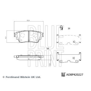 Levyjarrun jarrupalasarja BLUE PRINT ADBP420227