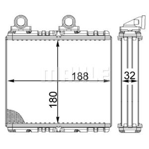 Scambiatore di calore, riscaldamento interno MAHLE AH 222 000S